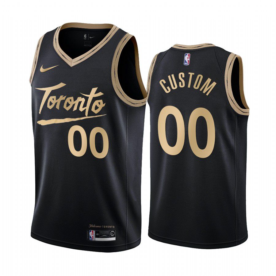 Men Toronto Raptors #00 custom black city edition 2020 nba jersey